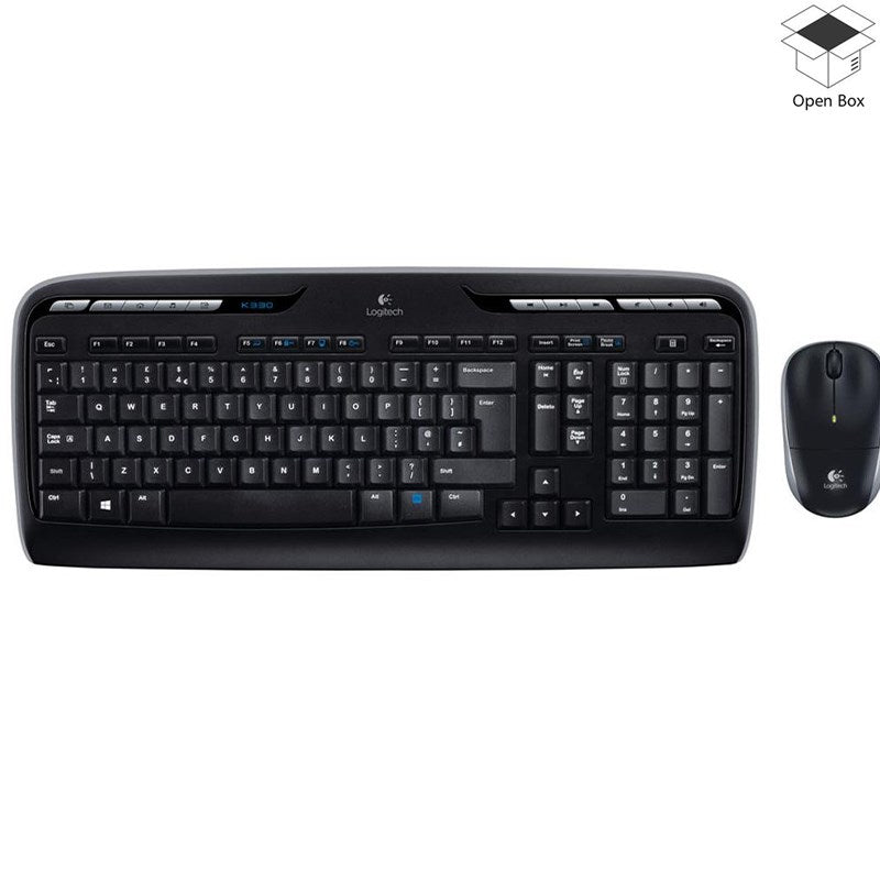 Logitech Wireless Keyboard & Mouse MK330 (Arabic/English Key Letters) - Open box