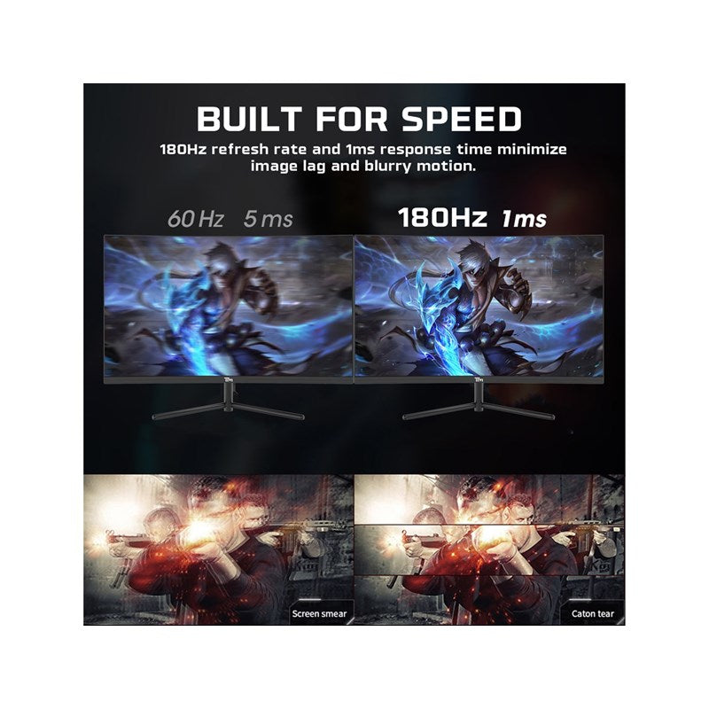 Twisted Minds 27'‘ Curve, FHD 180Hz, VA, 0.5ms, HDMI2.0, HDR Gaming Monitor - Open Box