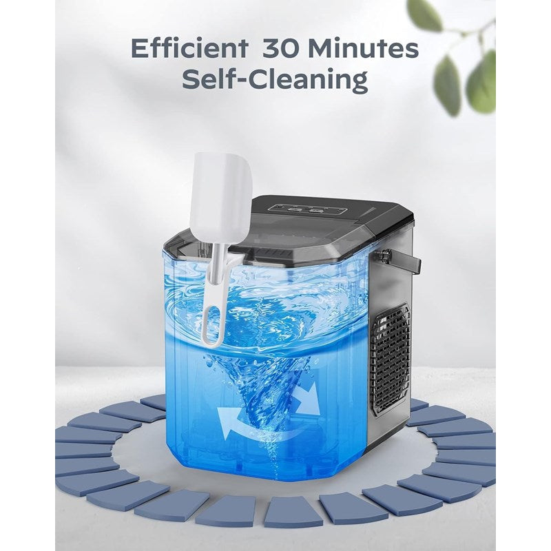 Silonn Portable Compact Countertop Ice Maker with Handle