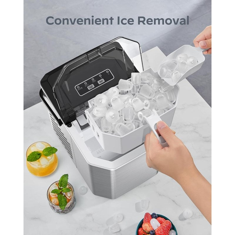 Silonn Portable Compact Countertop Ice Maker with Handle
