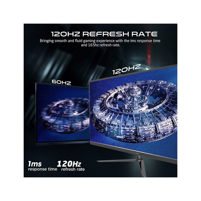 جيم اون شاشة ألعاب GOES27FHD120IPS بحجم 27 بوصة، فل اتش دي, بمعدل تحديث 120 هرتز، ووقت استجابة 0.5 مللي ثانية، وشاشة IPS (تدعم بلاي ستيشن 5) - علبة مفتوحة