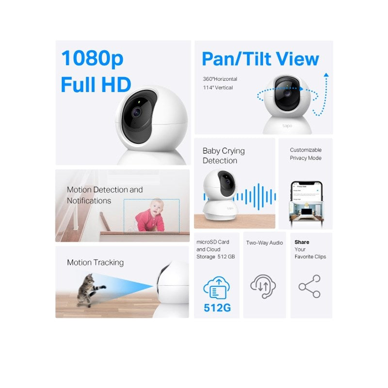TP-Link Tapo C200C Pan/Tilt Home Security Wi-Fi Camera