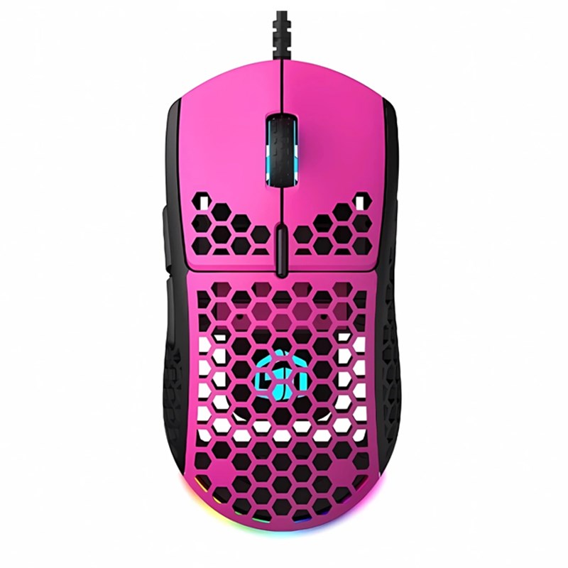Gamertek GM16 Ultralight Precision Wired Gaming Mouse - Pink - Open Box