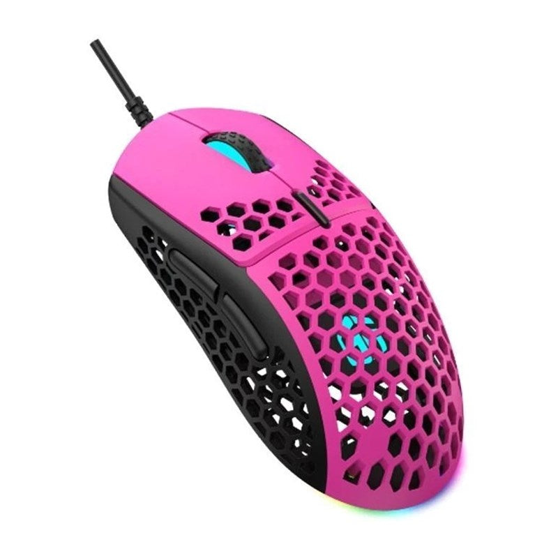 Gamertek GM16 Ultralight Precision Wired Gaming Mouse - Pink - Open Box