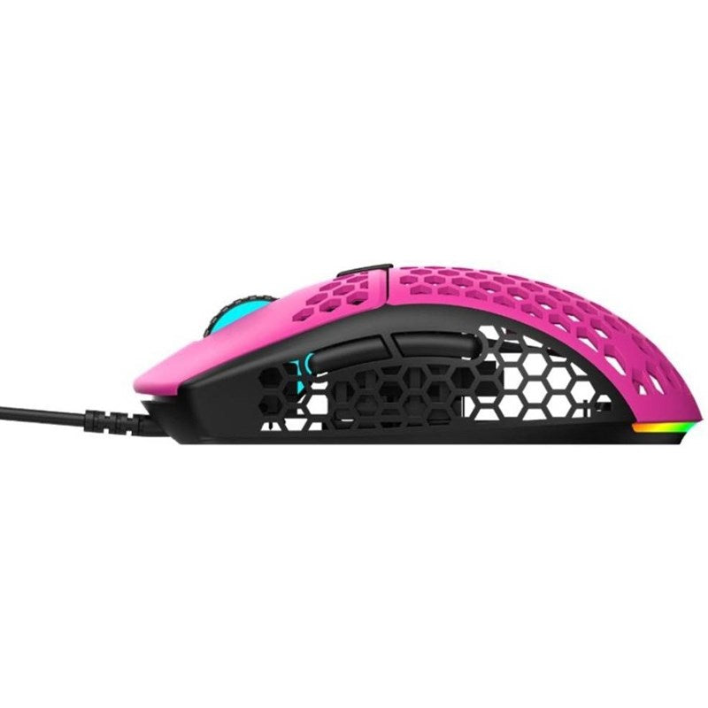 Gamertek GM16 Ultralight Precision Wired Gaming Mouse - Pink - Open Box