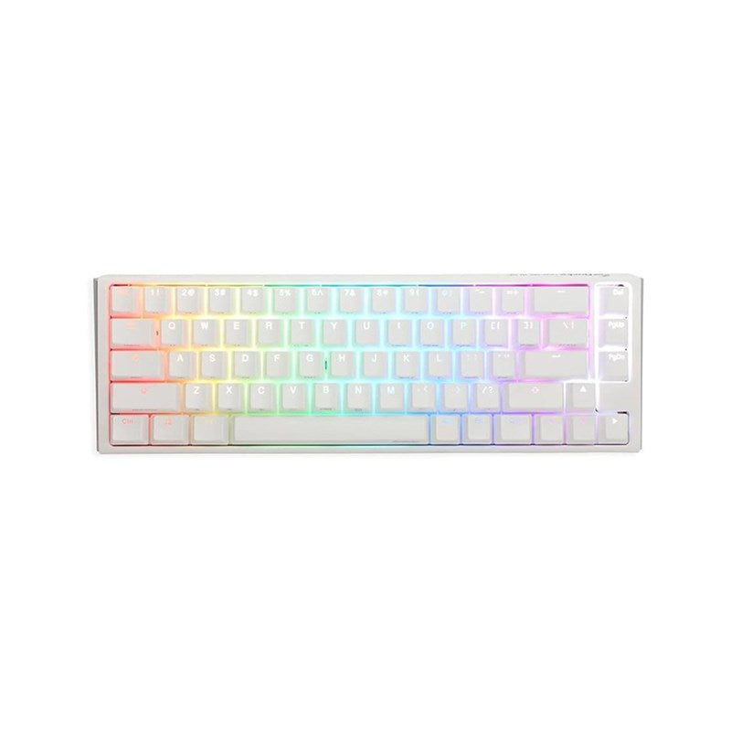 Ducky One 3 SF 65% Wired Mechanical Gaming Keyboard (Brown Switch) - Pure White (Arabic Layout) - Open Box