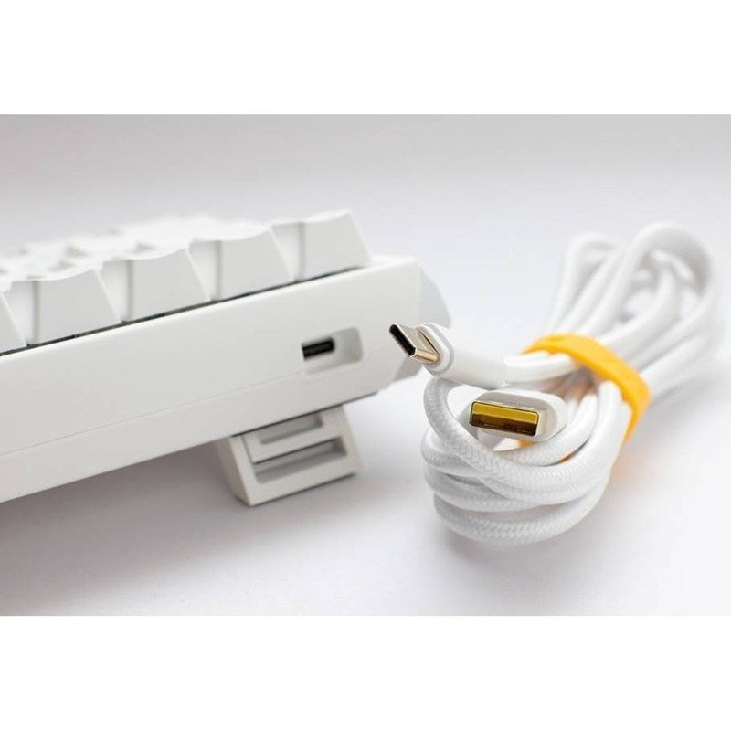 Ducky One 3 SF 65% Wired Mechanical Gaming Keyboard (Brown Switch) - Pure White (Arabic Layout) - Open Box