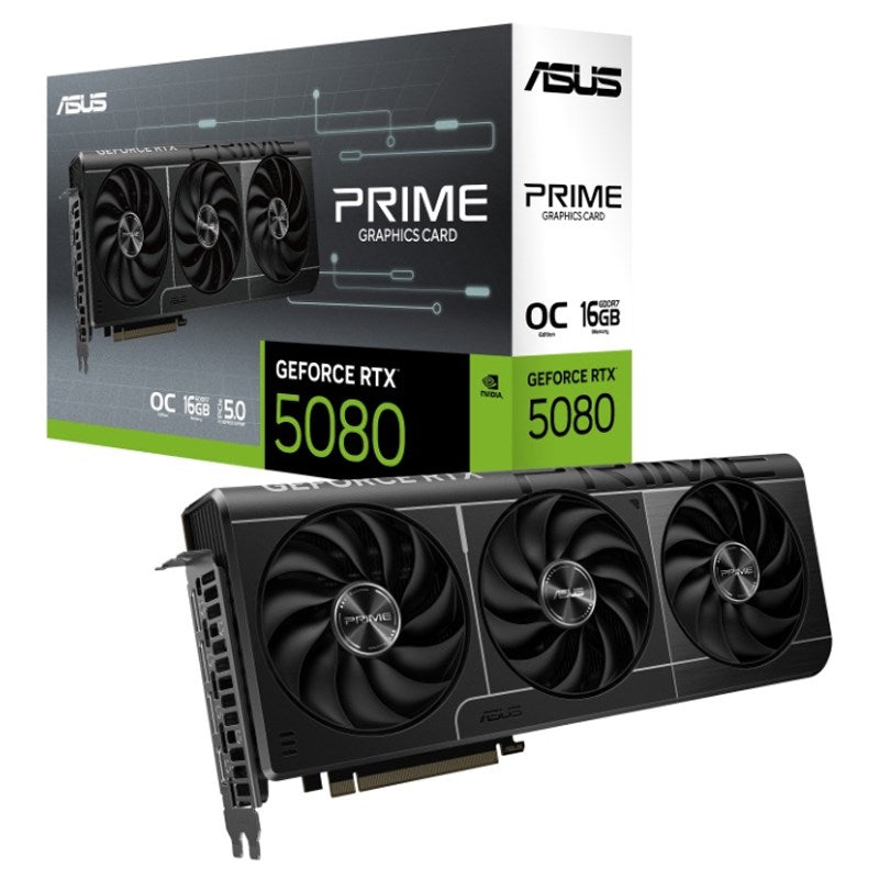 Asus PRIME GeForce RTX 5080 16GB GDDR7 OC Edition Gaming Graphics Card