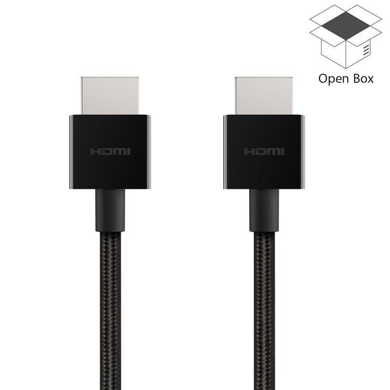 Belkin 4K Ultra High-Speed HDMI 2.1 Braided Cable, 2 Meter, Black - Open Box
