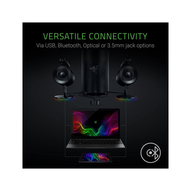 Razer Nommo Pro- Thx Certified Premium Audio - Dolby Virtual Surround Sound - Downward Firing Subwoofer PC Gaming Speakers - Open Box