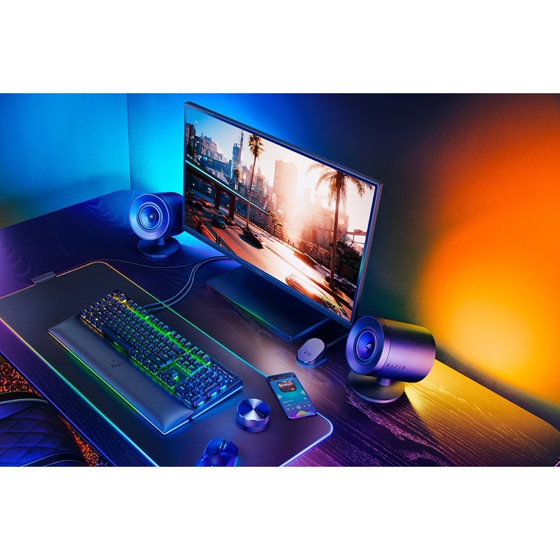 Razer Nommo V2 Pro Full-Range 2.1 PC Gaming Speakers with Wireless Subwoofer - Black - Open Box