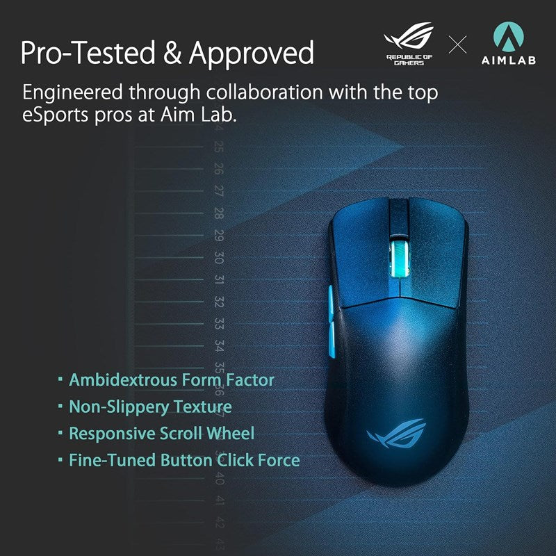 Asus ROG Harpe Ace Aim Lab Edition Wireless RGB Gaming Mouse - Black