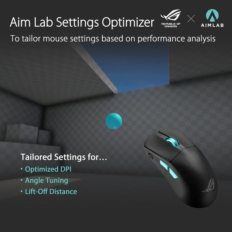 Asus ROG Harpe Ace Aim Lab Edition Wireless RGB Gaming Mouse - Black