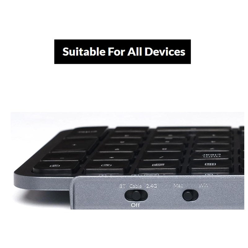 Keychron B6 Pro Full-Size Ultra-Slim Wireless ZMK Custom Keyboard for Windows & Mac - Space Grey