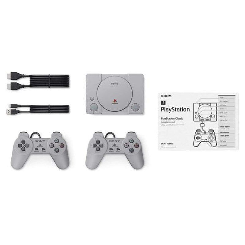 Sony PlayStation Classic Video Game Console, with 20 Pre-Loaded Games +120 Game Free - Grey