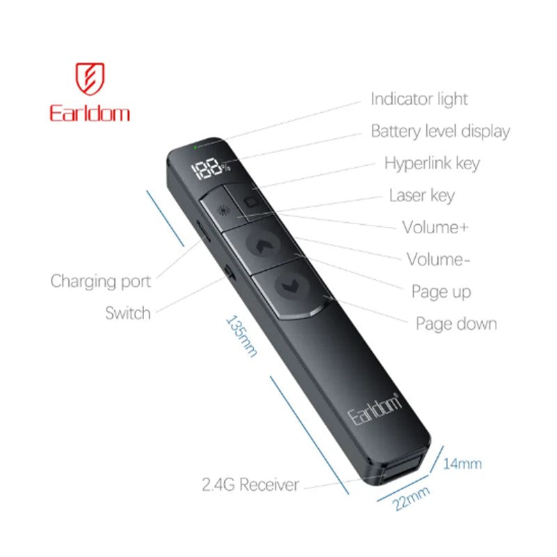 Earldom Flip-Pen Clicker Smart Presenter PPT Page Turning Pen