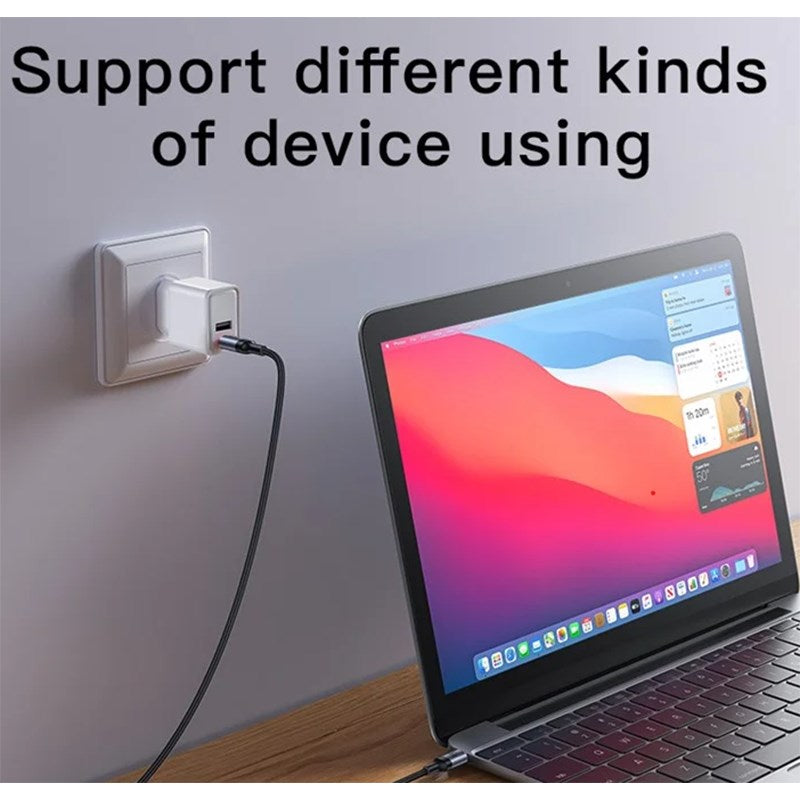 Yesido CA181 1.2 M USB C to USB C 60 W Fast Charging Cable Aluminum Alloy Shell Data Cord