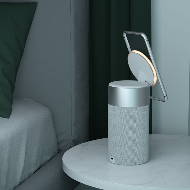 XO 3 in 1 MagSafe Wireless Charger with Built-in Bluetooth Speaker - Grey