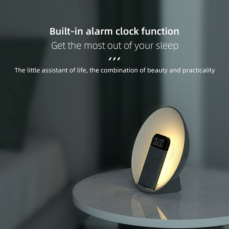 XO 6 in 1 Wireless Charger with Built-in LED Display Screen and Bluetooth Speaker - Grey