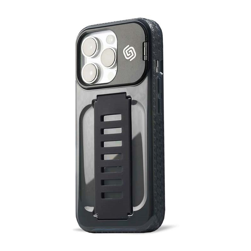 Grip2u Boost Kickstand Case for iPhone 16 Pro, Smoky with Cygnett PrivateShield Screen Protector for iPhone 16 Pro
