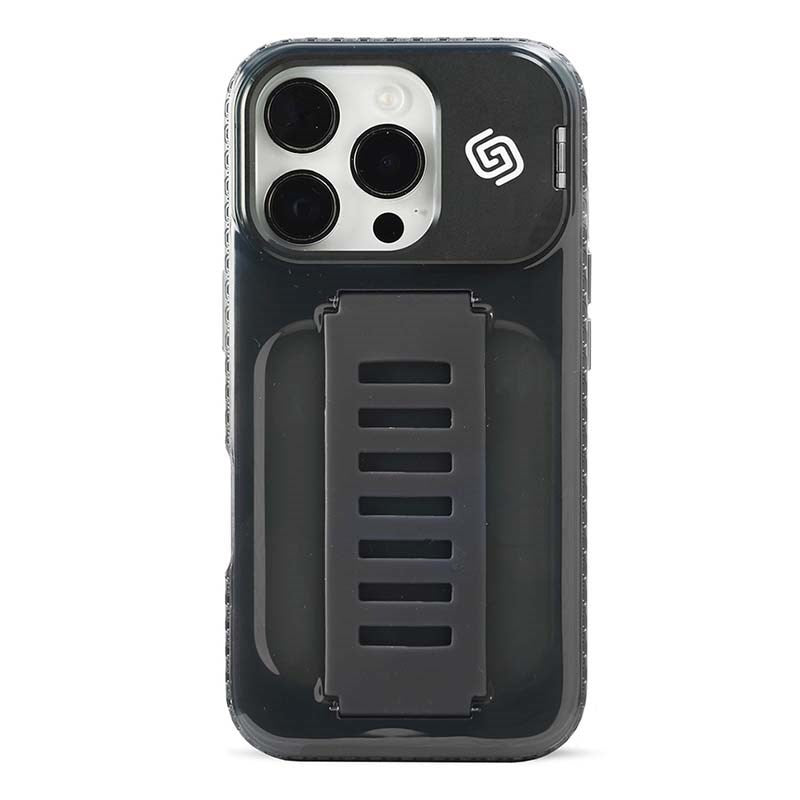 Grip2u Boost Kickstand Case for iPhone 16 Pro, Smoky with Cygnett PrivateShield Screen Protector for iPhone 16 Pro
