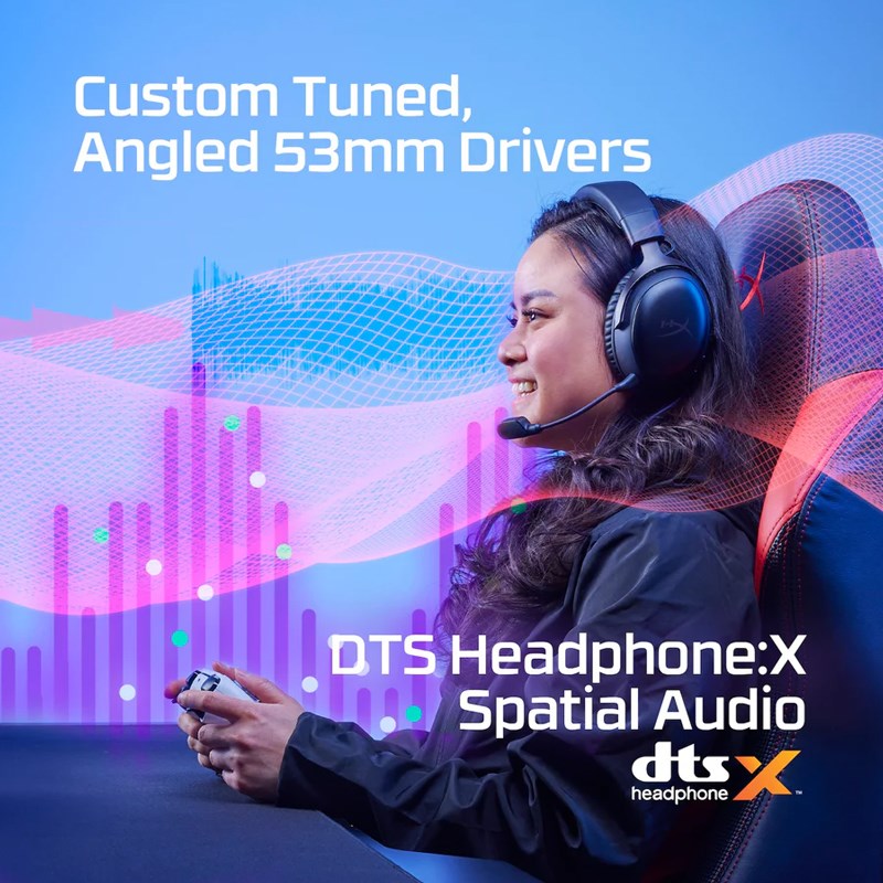 HyperX Cloud III Wireless DTS Headphone:X Spatial Audio Gaming Headset for PC, PS5, PS4, Xbox One, Switch - Black
