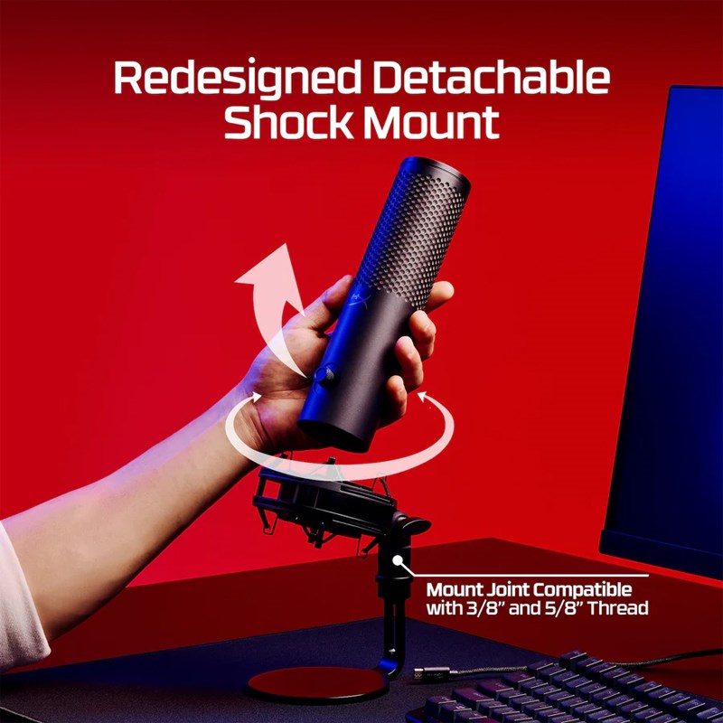 HyperX QuadCast 2 S USB-C Gaming and Streaming Microphone - Black