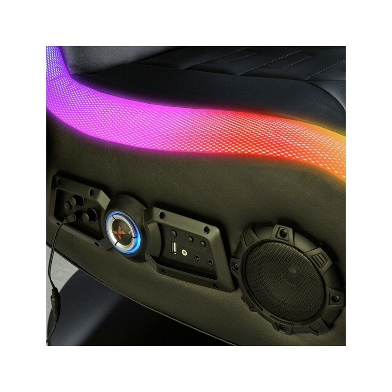X-Rocker Monsoon RGB 4.1 Stereo Audio Gaming Chair with Vibrant LED - Open Box