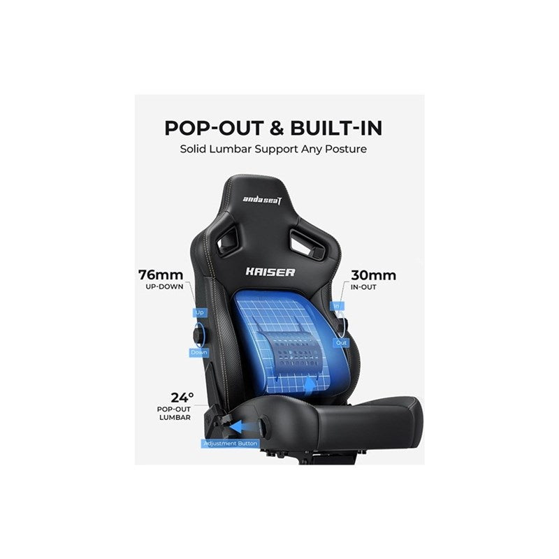 Anda Seat Kaiser 4 XL Gaming Chair - Black - Open Box