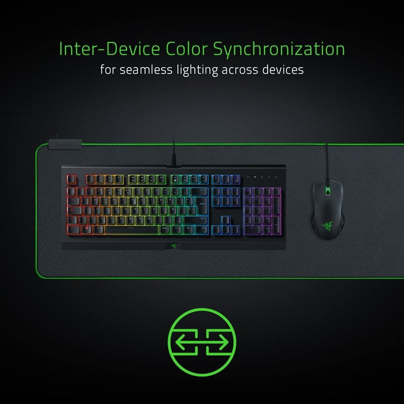 Razer Goliathus Extended Oversized Soft Gaming Mouse Pad Powered by Razer Chroma RGB - Black