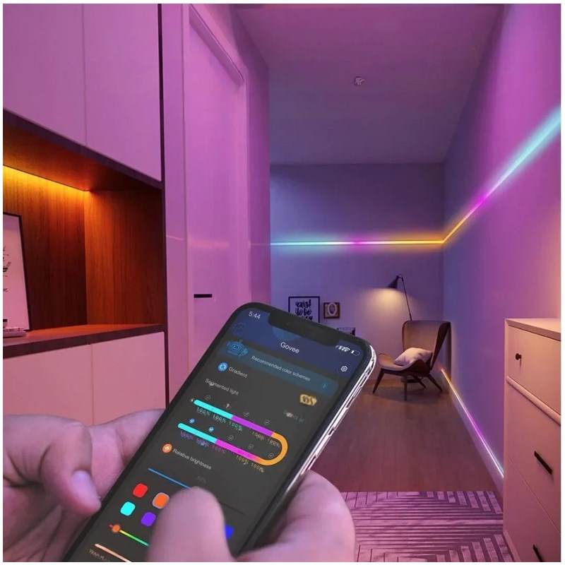 Govee RGBIC Wi-Fi + Bluetooth LED Strip Lights With Protective Coating