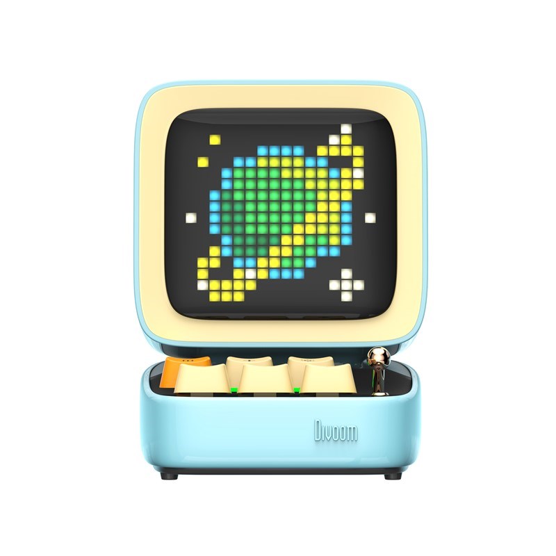 Divoom Pixel Art Bundle - Ditoo-Pro Speaker (Blue) + Timebox Evo Speaker with LED Display & Alarm Clock (Black)