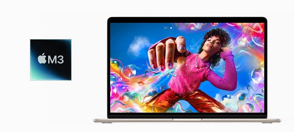 Apple MacBook Air 15” M3 Chip, 8‑Core CPU and 10‑Core GPU, 16 GB RAM, 512 GB SSD - Space Grey