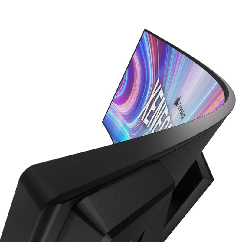 شاشة كورسير زينيون فليكس 45 بوصة WQHD OLED، 240 هرتز، 0.03 مللي ثانية، AMD FreeSync، NVIDIA G-Sync، HDMI 2.1 شاشة ألعاب قابلة للانحناء - أسود