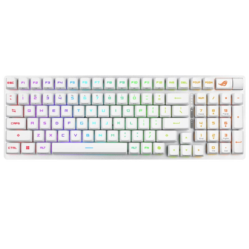 Asus ROG Strix Scope II 96 RX Wireless RGB Optical Mechanical Gaming Keyboard (ROG RX Blue Switch) (Arabic Layout) - White
