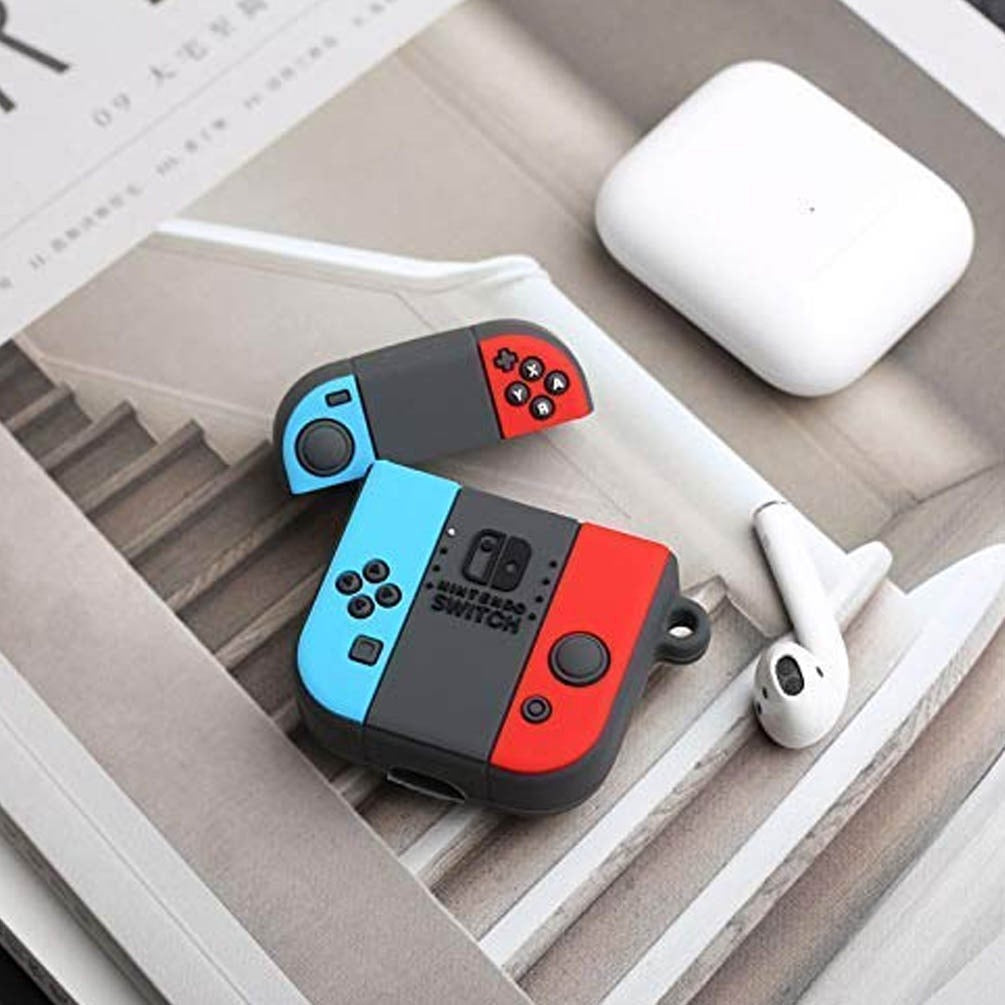 Apple AirPods (2019 Model) with Wired Charging Case + Free AirPods Case (Nintendo Edition)