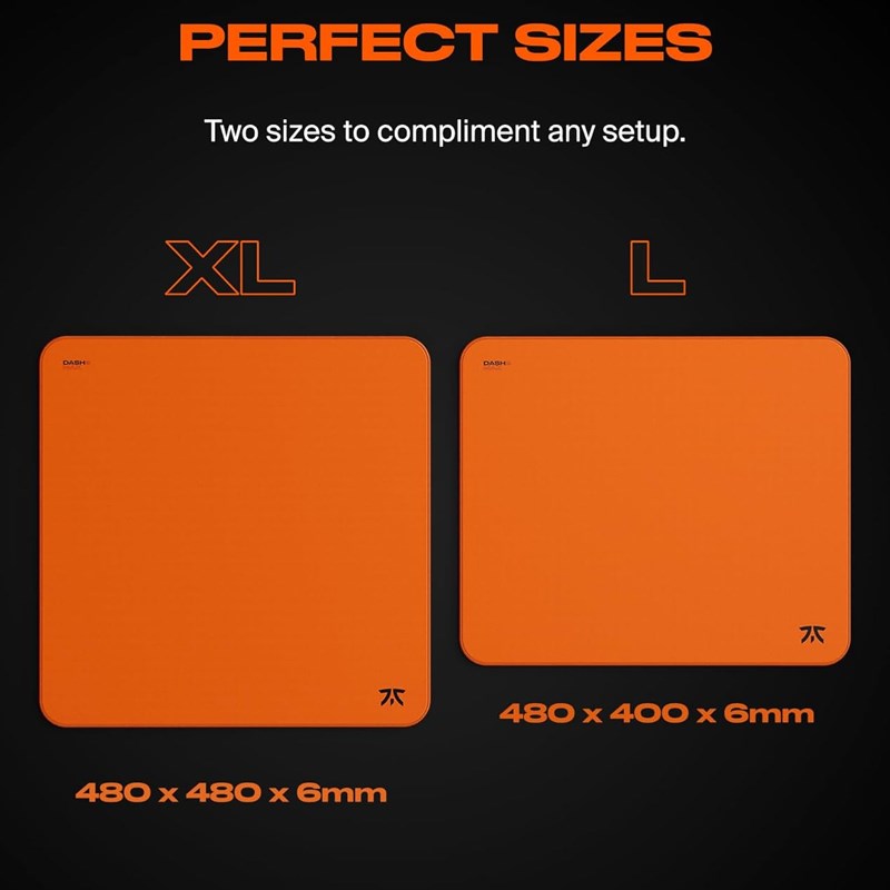 Fnatic Dash2 Max XL Gaming Mousepad (480x480x6mm) - Sunset Orange