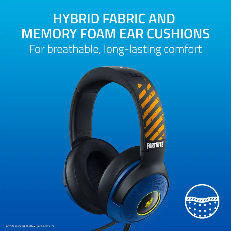 Razer Kraken V3 X Wired USB RGB Gaming Headset for PC and PS4 - Fortnite Edition