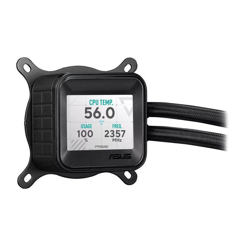 Asus PRIME LC 360 ARGB LCD AIO Liquid CPU Cooler with 2.3-inch LCD Screen - Black