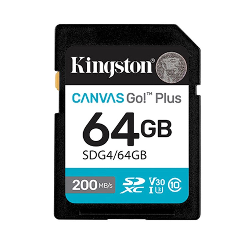 Kingston SDXC Canvas Go Plus Gen4 200 MB/s C10 UHS-I U3 V30