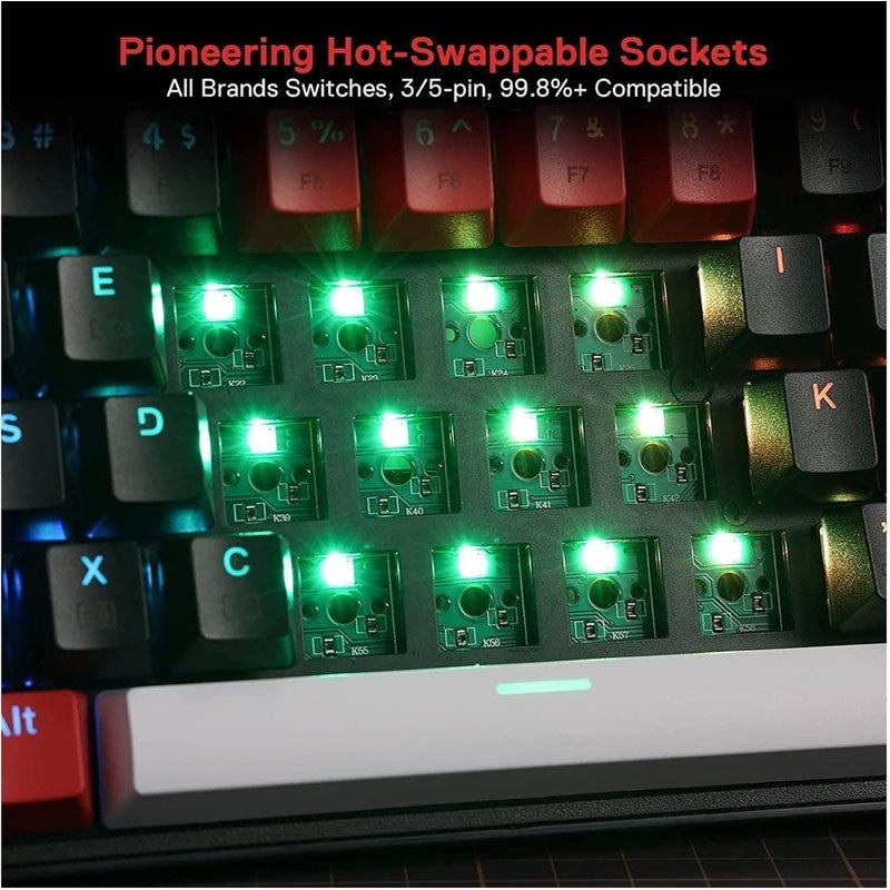 Redragon K628RGB-PRO Pollux Pro Wireless RGB Gaming Keyboard