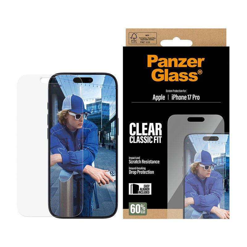 PanzerGlass iPhone 17 Air / iPhone Pro / iPhone 17 Pro Max Screen Protector, Classic Fit