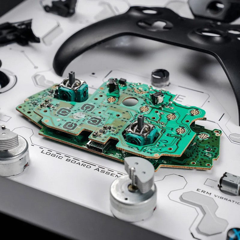 Grid Framed X Box One Controller Disassembled (Size: 13 x 13 x 1.8 in) For Wall Art, Decoration