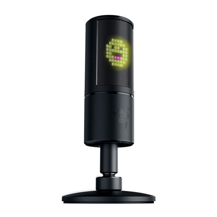 Razer Seiren Emote Streaming and Gaming Condenser Mic with Emoticon Display - Black