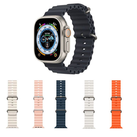 Ocean Band Apple Watch Band 49mm 45mm 44mm 42mm , Adjustable Sport Band for Apple Watch Ultra and Watch Series 8 7 6 5 4 3 2 1 SE - Pack of 6