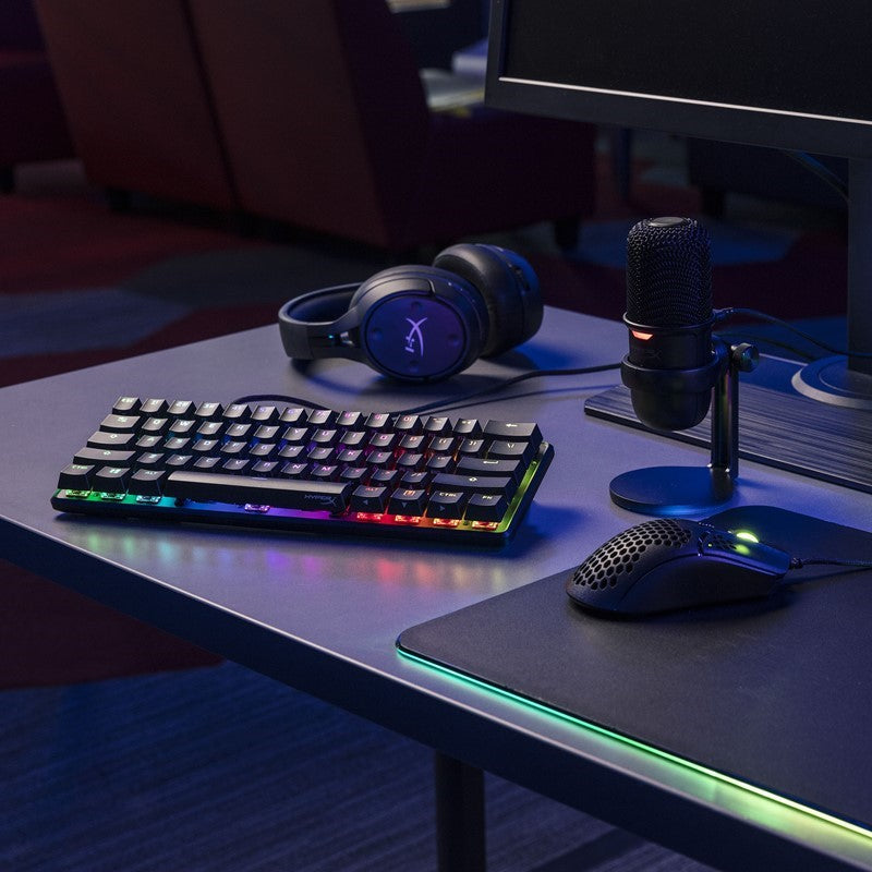 HyperX Alloy Origins 60 Mechanical RGB Wired Gaming Keyboard, HX Red (US Layout) - Black
