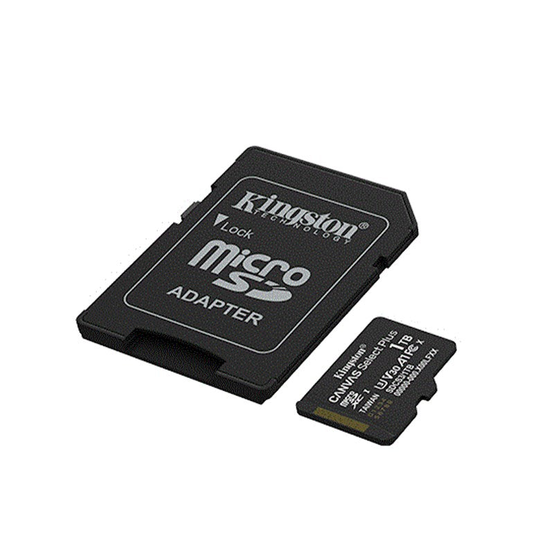 Kingston microSDXC Canvas Select Plus Gen3 150 MB/s A1 Card + Adapter