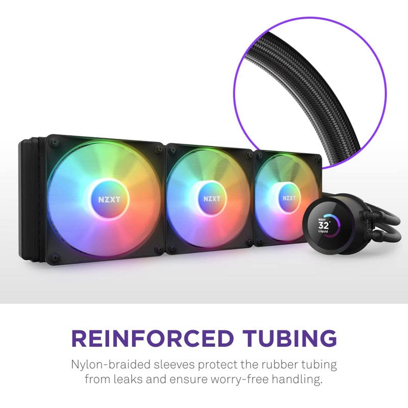 NZXT Kraken 360 RGB 360mm AIO Liquid CPU Cooler with LCD Display - Black