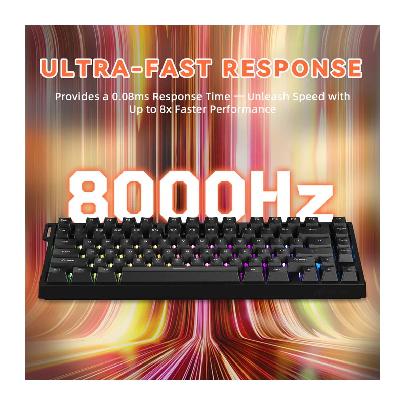 ATTACK SHARK R82 HE Rapid Trigger 75% Wired 8KHz Magnetic Keyboard With 0.005mm RT