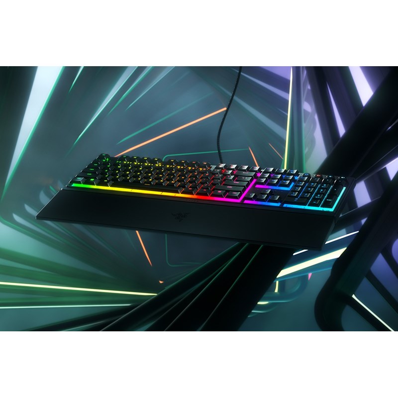 Razer Ornata V3 Low-profile Mecha-Membrane Wired RGB Gaming Keyboard (US Layout) - Black